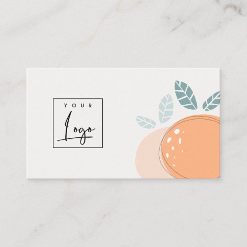 Elegant Cute Orange Abstract Bold Fruity Citrus Business Card