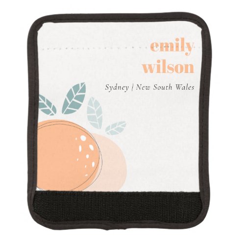 Elegant Cute Orange Abstract Bold Fruity Citrus Luggage Handle Wrap