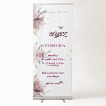 Elegant Cute Pink Floral 18th Birthday
