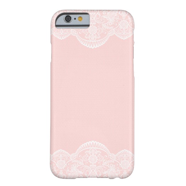 Elegant Cute Pink Floral Lace Girly iPhone 6 case (Back)