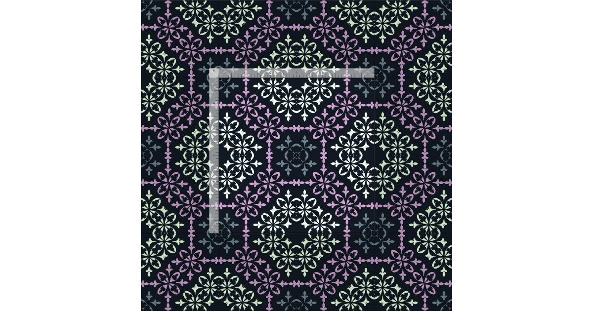 Elegant Cute Purple Violet Cream Pattern Fabric | Zazzle