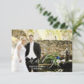 Elegant cute Script custom Photo Wedding Thank You Card | Zazzle