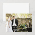 Elegant cute Script custom Photo Wedding Thank You Card | Zazzle