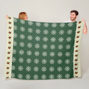 Elegant Cute Simple Modern Christmas Fleece Blanket
