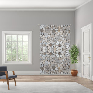 Elegant Cute Small Stone Pattern for Home Decor Sheer Curtains
