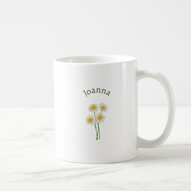 Elegant Cute Sophisticated Named Romantic Floral  Coffee Mug (Right)