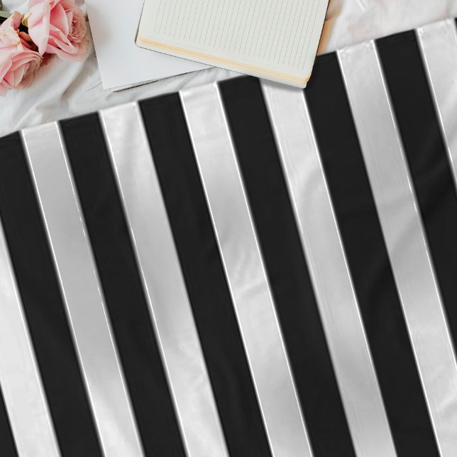 Elegant Cute Stripe Fleece Blanket (elegant cute black and white stripe fleece blanket)
