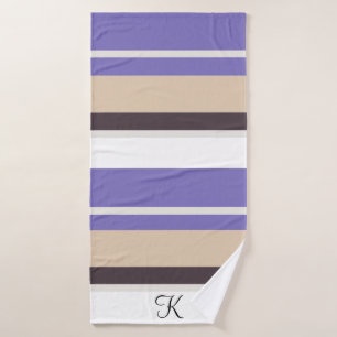 Elegant Cute Striped Customizable Contemporary  Bath Towel Set