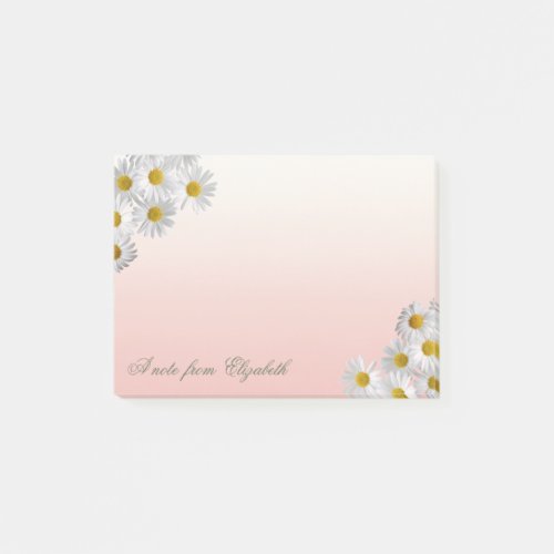 Elegant Cute Stylish Girly  Chamomole  Flowers Post_it Notes