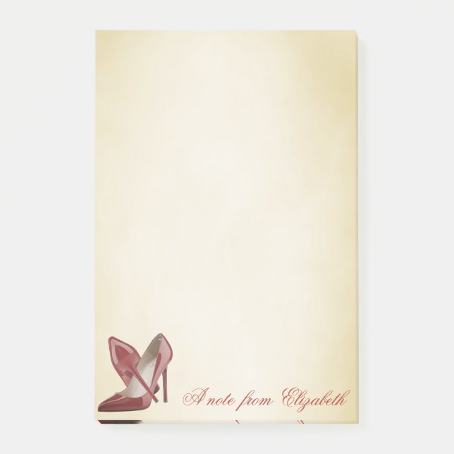 Elegant Cute Stylish Girly ,High Heels Post-it Notes (Front)