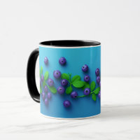 Elegant Cute Sweet Blueberry Fruit Pattern