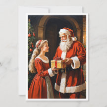 Elegant Cute Vintage Non Photo Santa Claus,