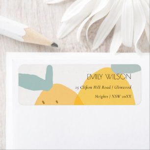 Elegant Cute Yellow Lemon Fruity Citrus Address Label