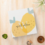 Elegant Cute Yellow Lemon Fruity Citrus Bright 3 Ring Binder<br><div class="desc">If you need any further customisation please feel free to message me on yellowfebstudio@gmail.com.</div>