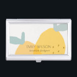 Elegant Cute Yellow Lemon Fruity Citrus Bright Business Card Case<br><div class="desc">If you need any further customisation please feel free to message me on yellowfebstudio@gmail.com</div>