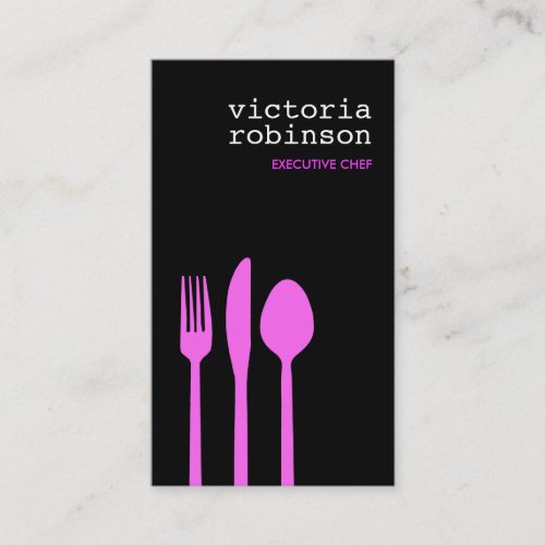 Elegant Cutlery Business Card