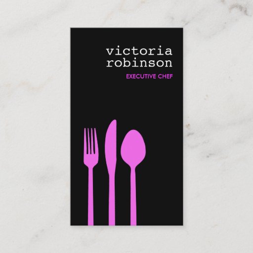 Customizable Elegant Cutlery Business Card