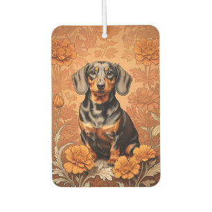 Elegant Dachshund And Marigolds Air Freshener