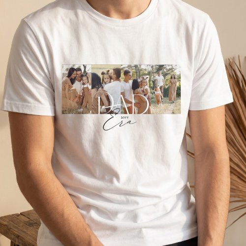 Elegant Dad Era Family Photo Collage Fathers Day T-Shirt