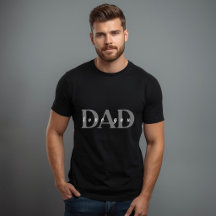 Elegant DAD Love You Black T-Shirt