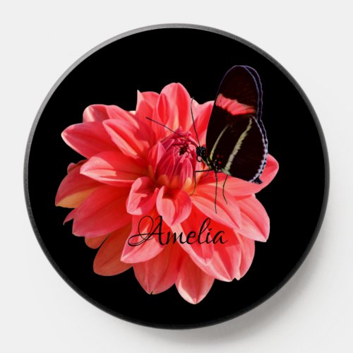 Elegant Dahlia Butterfly Phone Grips PopSockets