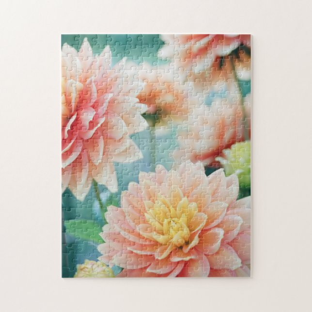 Elegant Dahlia Flowers Jigsaw Puzzle (Vertical)