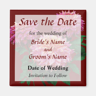Elegant Dahlia Kidds Climax Save the Date Magnet