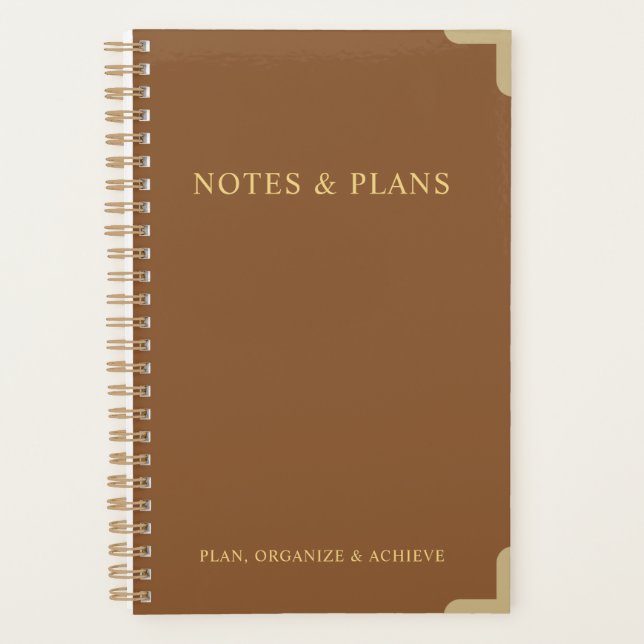 Elegant Daily Organizer for Notes and Plans (Front)