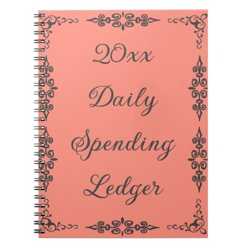 Elegant Daily Spending Ledger Budget Notebook