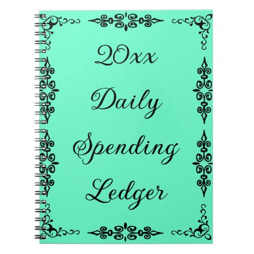 Elegant Daily Spending Ledger Budget Notebook