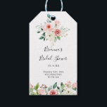 Elegant Dainty Autumn Floral Bridal Shower Gift Tags<br><div class="desc">These elegant dainty autumn floral bridal shower gift tags are perfect for a modern wedding shower. The design features illustrated pink,  blush and white roses,  peonies with green foliage clustered into bouquets,  accentuating the beautiful fall colors.</div>