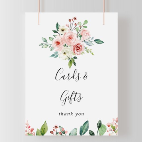Elegant Dainty Autumn Floral Cards and Gifts Sign