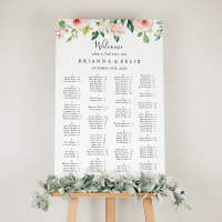 Elegant Dainty Floral Alphabetical Seating Chart