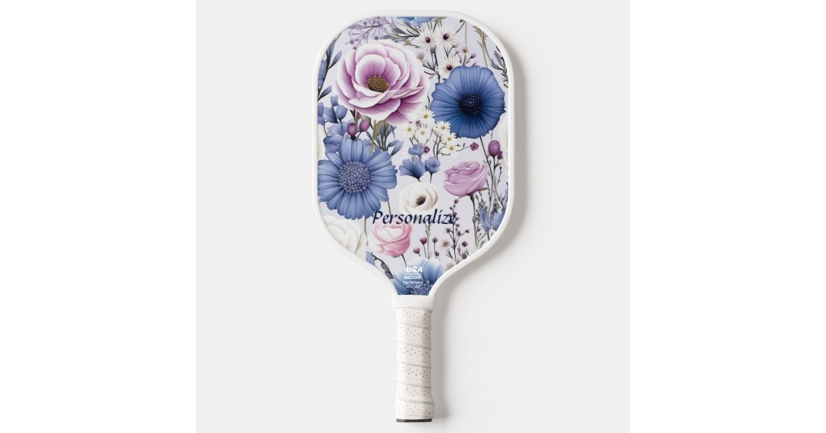 Elegant Dainty Floral Flower Garden Official USA Pickleball Paddle Zazzle