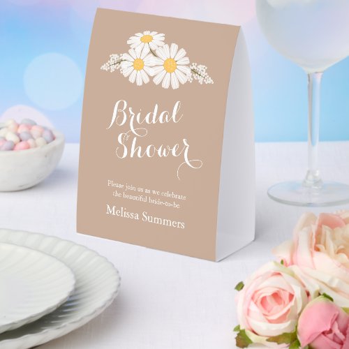 Elegant Daisies Bridal Shower Wedding Beige