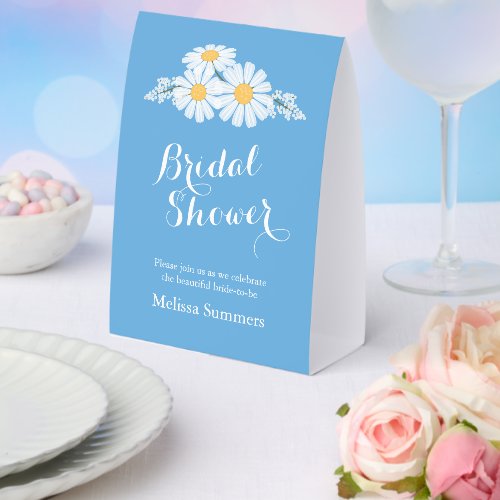 Elegant Daisies Bridal Shower Wedding Blue