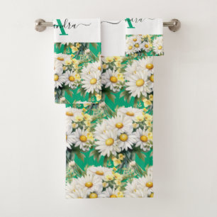 Elegant Daisies Daisy Floral Towel Set