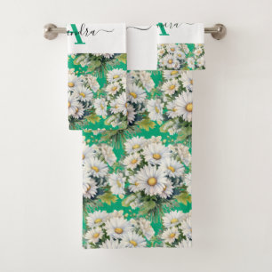 Elegant Daisies Daisy Floral Towel Set