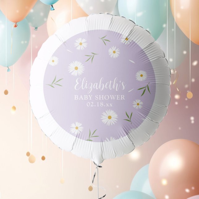 Elegant Daisies Gender Neutral Baby Shower Balloon (Creator Uploaded)