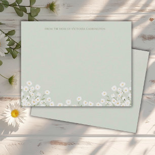 Elegant Daisies Office Stationary Note Card