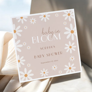 Elegant Daisy Baby in Bloom Baby Shower Napkins