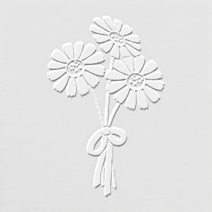 Elegant Daisy Bouquet with a Ribbon Embosser