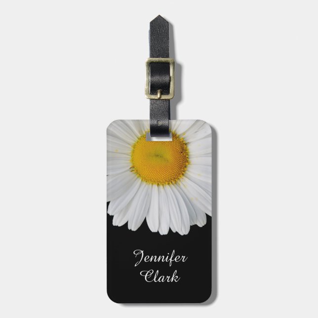 Elegant Daisy Custom Luggage Tag (Front Vertical)