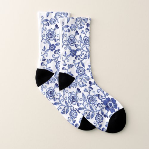 Elegant Daisy Floral Design  Socks