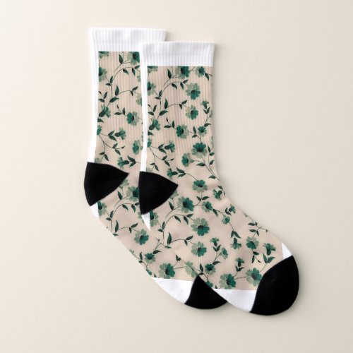 Elegant Daisy Floral Design  Socks