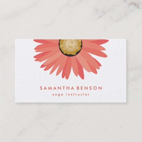 Elegant Daisy Flower Logo Yoga Business Card Zazzle Com elegant daisy flower logo yoga business card zazzle com