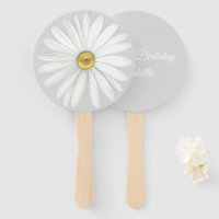Elegant Daisy Flower on Light Silver Gray Birthday