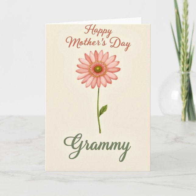 Elegant Daisy Mothers Day Card (Front)