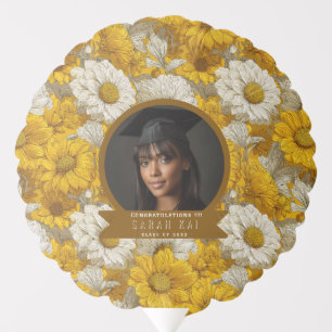 Elegant Daisy Petals Grandson Graduation Balloon