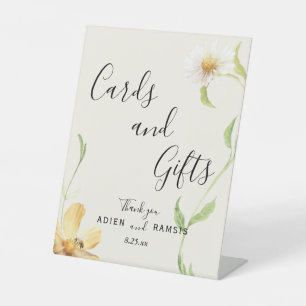Elegant Daisy Wedding Cards and Gifts Sign